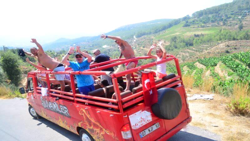 open top bus tour alanya